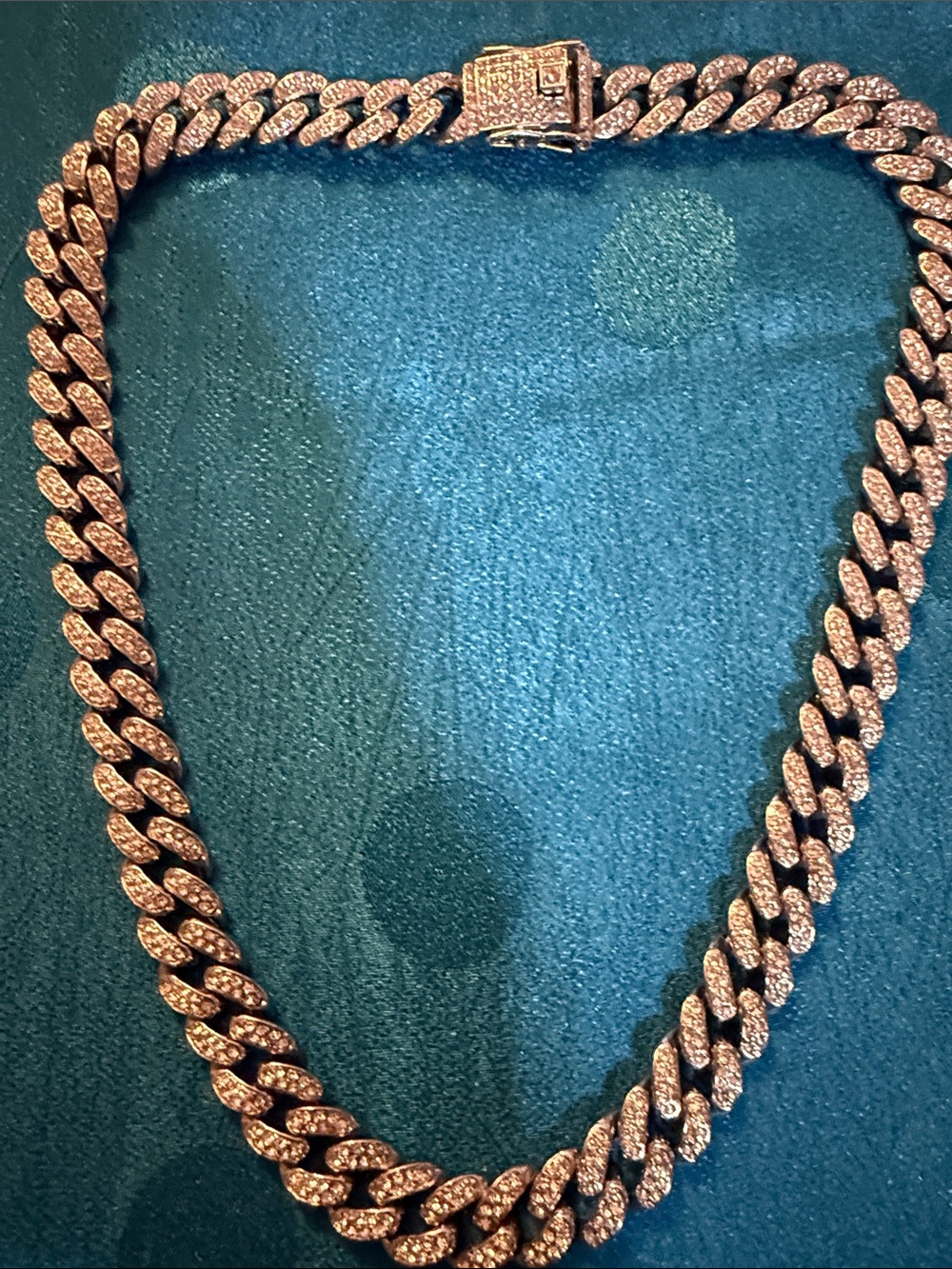 Totally blinked out Sparkling Cuban Link Necklace awesome for upcoming holidays